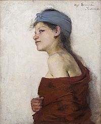 Olga Boznańska, Portret kobiety [Cyganka], 1888, Muzeum Narodowe w Krakowie
