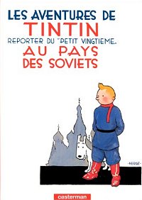 Okładka „Tintina w kraju Sowietów”