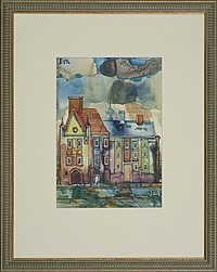 Maśluszczak Franciszek - Dom, 2003, akwarela, papier, 27.5×20 cm