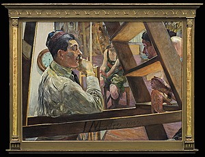 Jacek Malczewski | PORTRET MIECZYSŁAWA GĄSECKIEGO W PRACOWNI, 1922 | olej, płótno | 96×129.5 cm