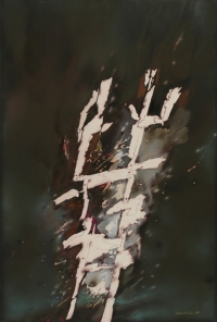 Droga donikąd , technika mieszana, 111 x 75 cm, 1988