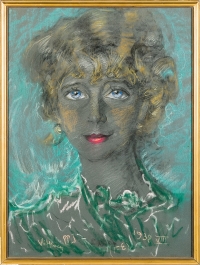 Stanisław Ignacy Witkiewicz | Portret kobiecy, 1938 | pastel, papier | 64 x 47 cm