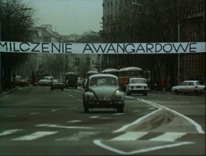 Andrzej Patrum, 'Avant-garde Silent', a part of a movie 'Live gallery' of Józef Robakowski, 1974-1975, 35mm video, 24'59