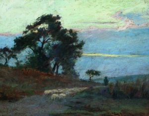 Maksymilian Gierymski, Krajobraz o wschodzie słońca, 1869, wł. Muzeum Narodowe w Warszawie