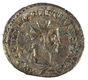 Dioklecjan (284 - 305 r.), moneta posrebrzana, awers