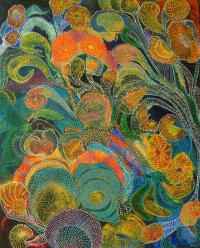 Jadwiga Hajdo, TĘSKNOCZAS, akryl na płótnie, 81×65