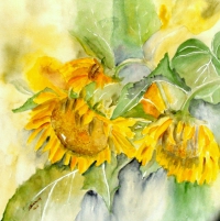 Słoneczniki; 32×32 cm, 2014r.