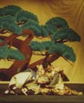 Śpiewy na leżąco Taro Kaja trzyma głowę na kolanach daimyo