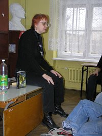 Ewa Białołęcka na swoim spotkaniu