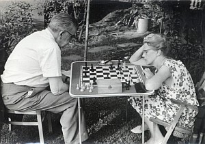 Mackiewicz z żoną w Monachium, 1966<br/>Źródło: www.bu.uni.torun.pl/Archiwum_Emigracji