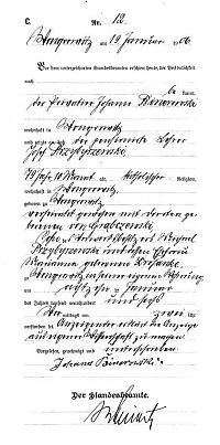 Akt zgonu ojca pisarza Józefa Przybyszewskiego (1906 rok) - dokument znajduje się w archiwum Parafii pw. św. Jakuba Apostoła w Wągrowcu