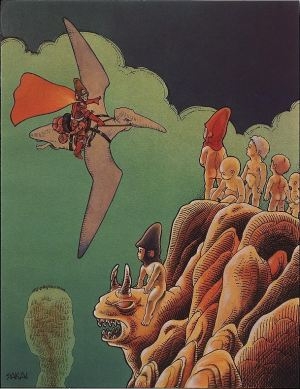 Sakai trafił do albumu „Visions of Arzach” – różni rysownicy rysowali postać stworzoną przez Moebiusa – Arzacha.