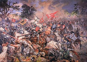 Bitwa pod Grunwaldem pędzla Wojciecha Kossaka<br/>Ilustr. Wikipedia