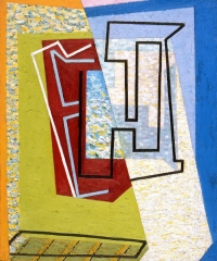 Władysław Strzemiński, Okno, 1948, olej,płótno, 71x58,5 cm, wł. Galeria Starmach. fot. Marek Gardulski, dzięki uprzejmości Galerii Starmach