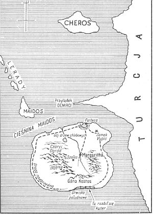 Wyspa Nawarona - mapka dołączona do książki