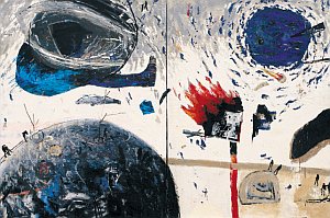 1992, „Emigrant”, olej na płótnie, 200x300 cm