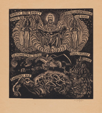 Władysław Skoczylas, Święty Boże/Holy God, 1916, drzeworyt, papier/woodcut, paper, Muzeum Sztuki w Łodzi