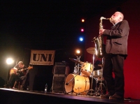 Brötzmann (pierwszy z prawej) z North Quartet<br>Fot. www.stimul-festival.cz