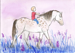 Agnieszka ‘Achika’ Szady, Dziecko na koniu