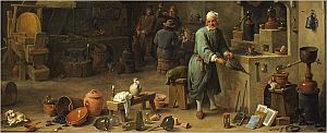 „Alchemik w warsztacie”, David Teniers II</br>Fot. www.nytimes.com