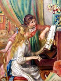 „Dziewczęta przy pianinie”, Pierre Auguste Renoir</br>Fot. www.impressionniste.net