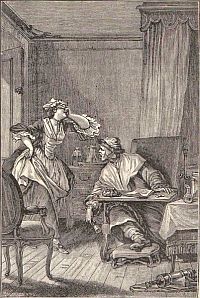 „Chory z urojenia”, ilustracja Jean-Michela Moreau</br> Fot. Wikipedia