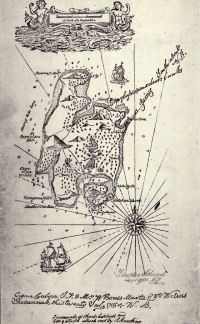 Mapa wyspy skrywającej skarb kapitana Flinta autorstwa Stevensona