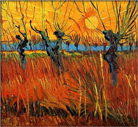 Vincent Van Gogh „Wierzby w czasie zachodu słońca”<br/>Źródło: www.vggallery.com