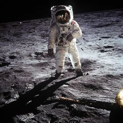 Buzz Aldrin na Księżycu