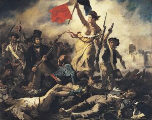 Eugene Delacroix „Wolność prowadząca lud na barykady” (źródło: wikipedia)